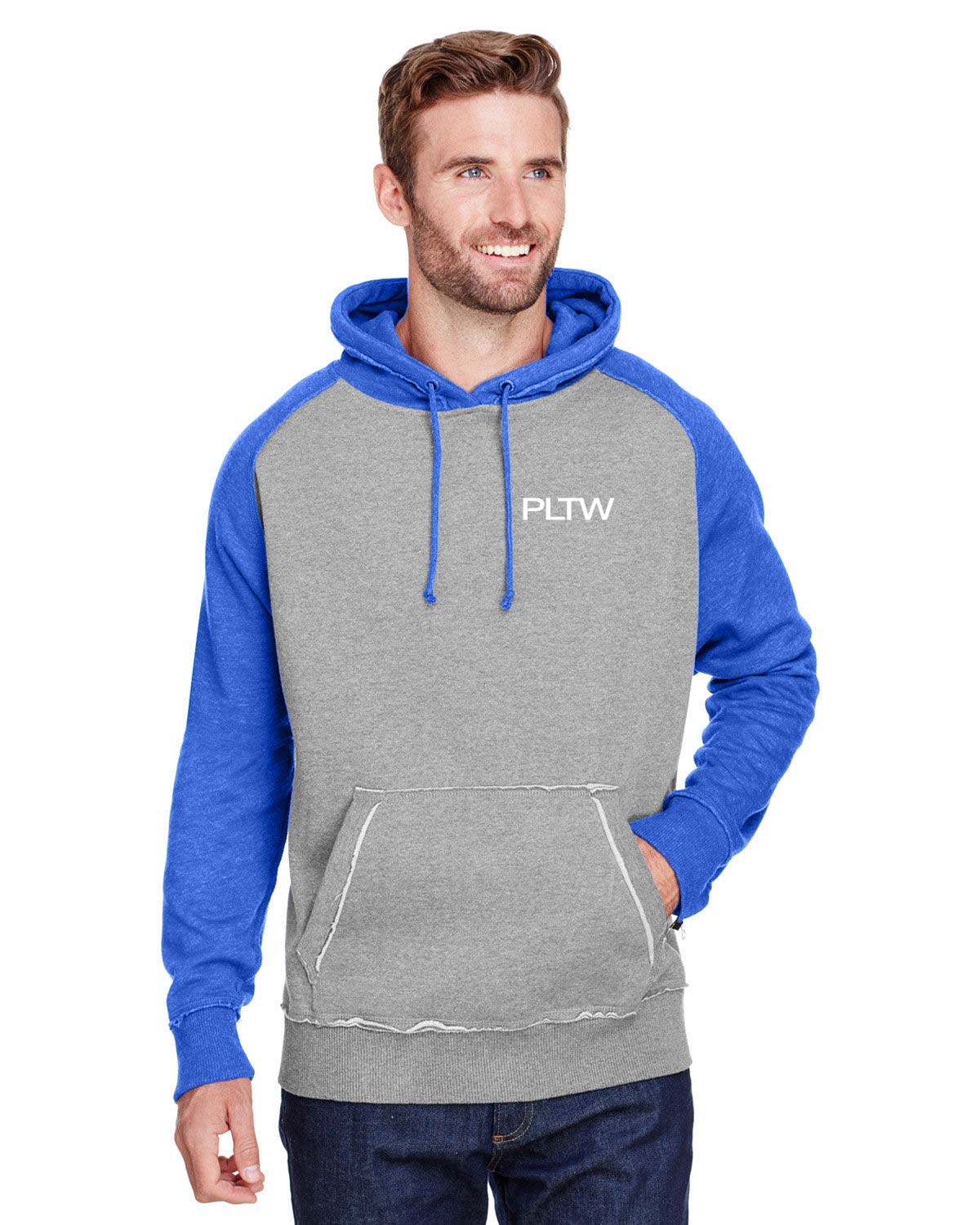 J America Adult Vintage Heather Pullover Hooded Sweatshirt
